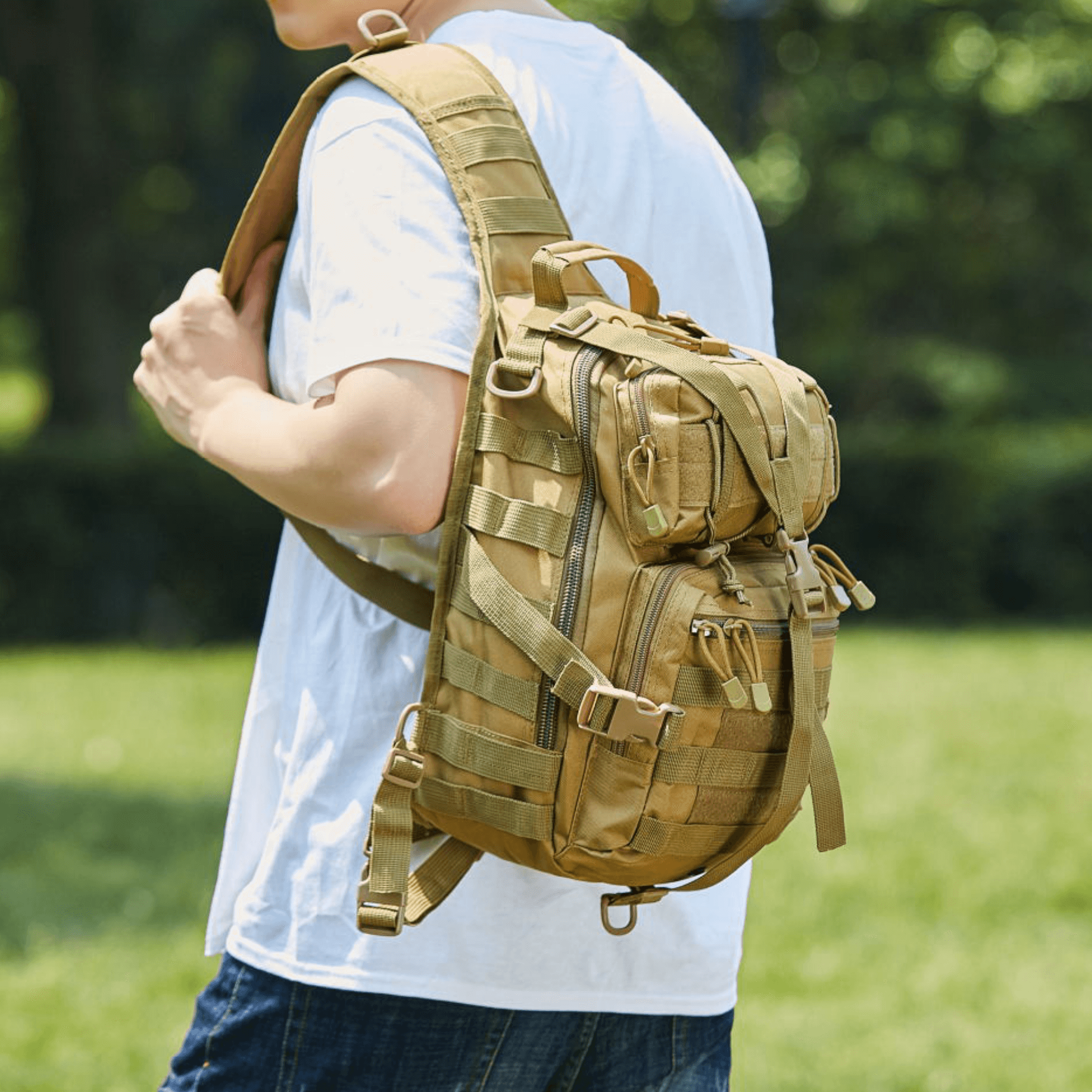 Tactical 15L Sling Travel Backpack