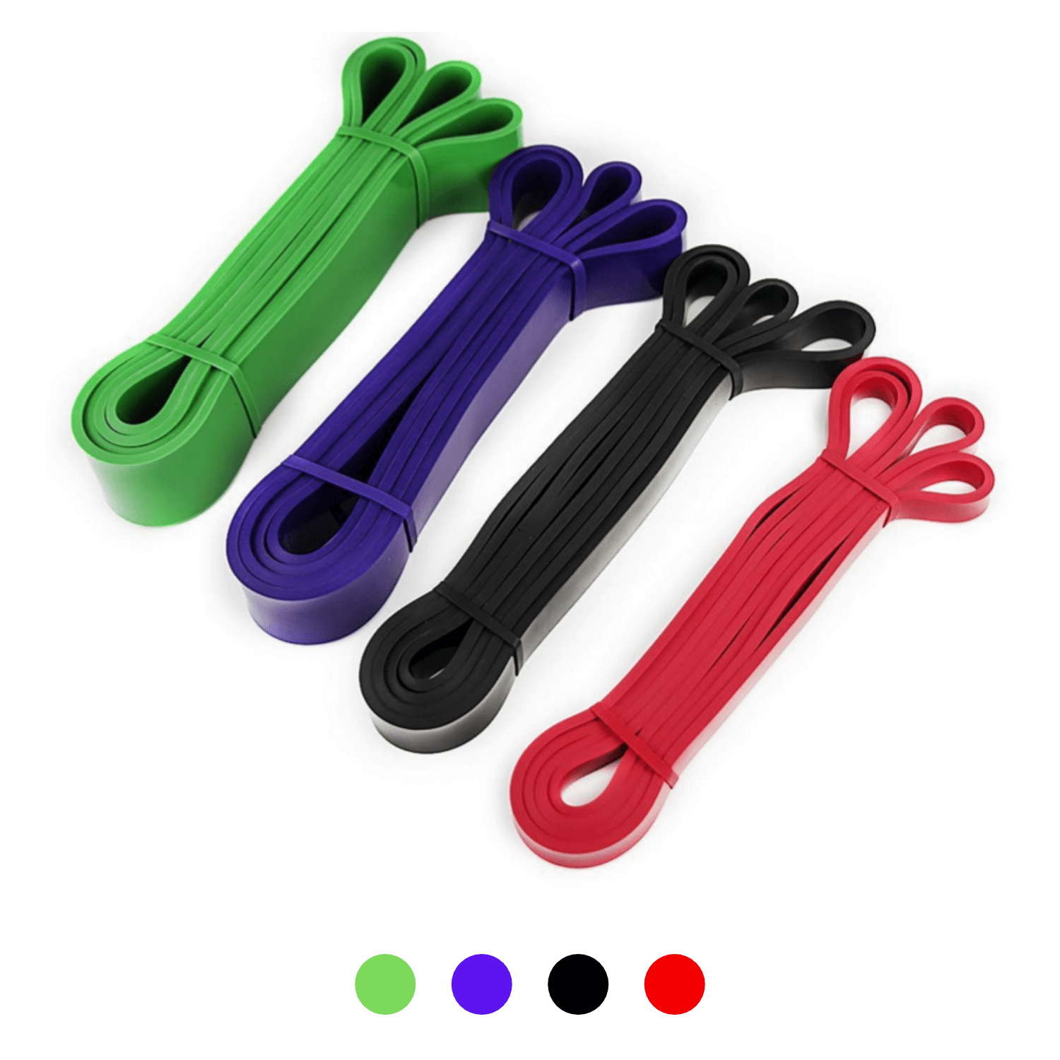 Set of 4 Powerlifting and Exercise Resistance Bands